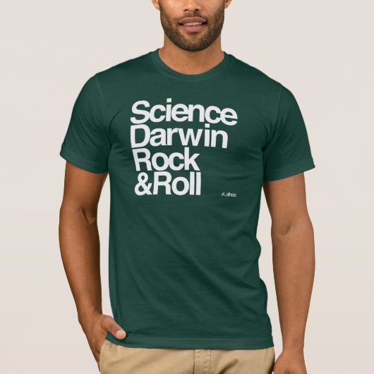 Atheïst - Science darwin rock en roll T-shirt (Voorkant)