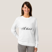 Atheïst (script) t-shirt (Voorkant volledig)