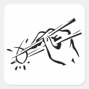 Atheïst Sushi! (ichthys) Vierkante Sticker