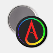 Atheist Symbol Rainbow Magneet (Voorkant / Achterkant)