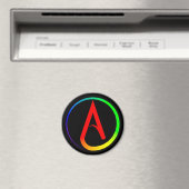 Atheist Symbol Rainbow Magneet (Insitu (Vaatwasser))