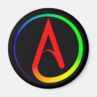 Atheist Symbol Rainbow Magneet