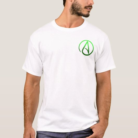 Atheïst Symbool Man Shirt (Voorkant)