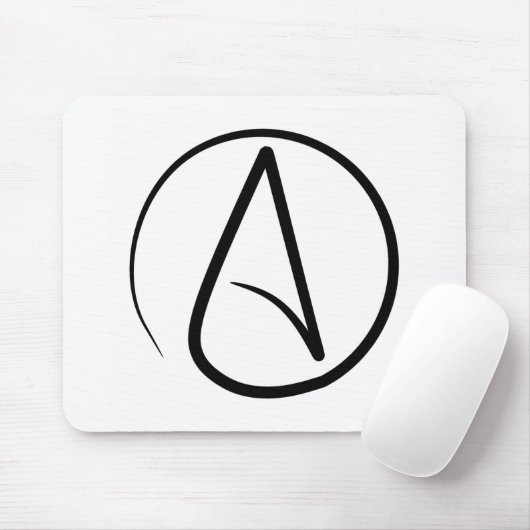 Atheïst symbool Mousepad Muismat (Met muis)