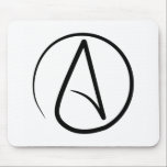 Atheïst symbool Mousepad Muismat<br><div class="desc">Stel je een atheïst voor aan de wereld</div>