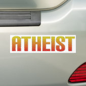 Atheïst, verdomde draadfence stijl. bumpersticker (Op auto)