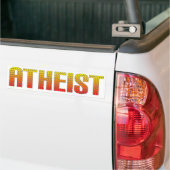 Atheïst, verdomde draadfence stijl. bumpersticker (Op Truck)