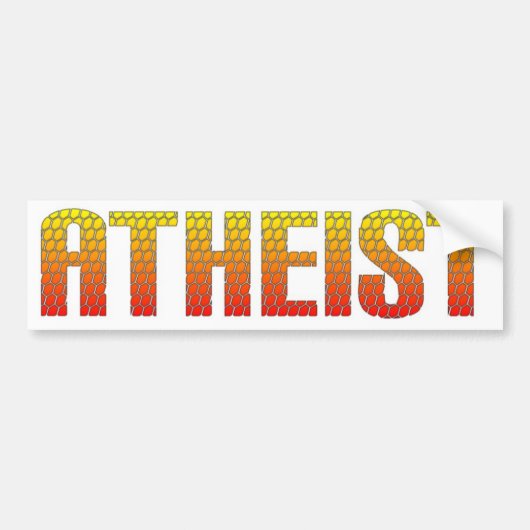 Atheïst, verdomde draadfence stijl. bumpersticker (Voorkant)