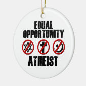 Atheïst voor gelijke kansen keramisch ornament (Links)