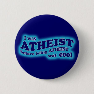 Atheïst voor het atheïsme was de wolknop ronde button 5,7 cm