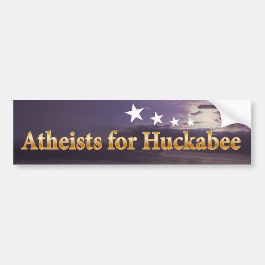 Atheïst voor Huckabee Bumpersticker (Voorkant)