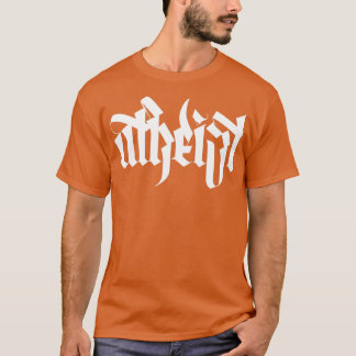 atheïst wit t-shirt