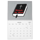 Atheïst zwart, grijs en rood kalender (Jan 2027)