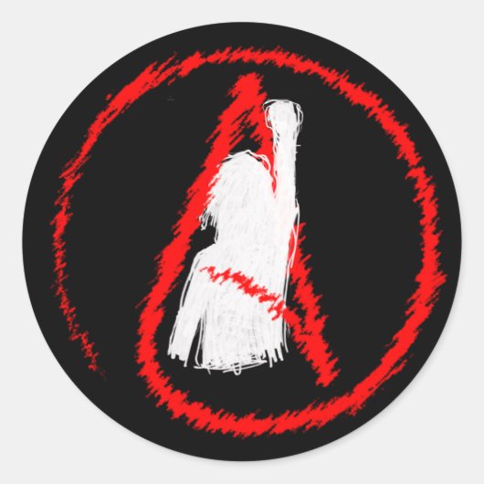 Atheïsten verenigen ronde sticker (Voorkant)