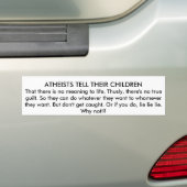 ATHEISTEN VERTELLEN HUN KINDEREN BUMPERSTICKER (Op auto)