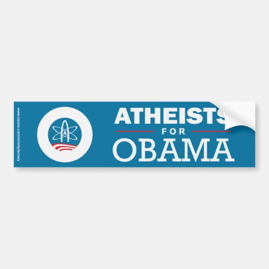 Atheïsten voor Obama Bumpersticker (Voorkant)