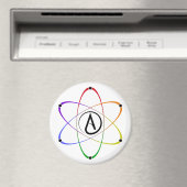 Atheïstisch Atoom Symbool Regenboog Magneet (Insitu (Vaatwasser))