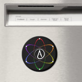 Atheïstisch Atoom Symbool Regenboog Wit Magneet (Insitu (Vaatwasser))