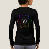 Atheïstisch Atoom Symbool Regenboog Wit Tri-Blend Shirt (Achterkant)
