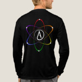Atheïstisch Atoom Symbool Regenboog Wit Tri-Blend Shirt (Achterkant volledig)