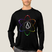 Atheïstisch Atoom Symbool Regenboog Wit Tri-Blend Shirt (Voorkant volledig)