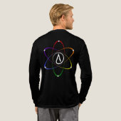 Atheïstisch Atoom Symbool Regenboog Wit Tri-Blend Shirt (Achterkant)