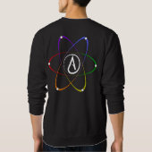 Atheïstisch Atoom Symbool Regenboog Wit Trui (Achterkant)