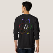 Atheïstisch Atoom Symbool Regenboog Wit Trui (Achterkant volledig)