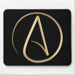 Atheïstisch symbool muismat<br><div class="desc">LET OP: HET ATHEÏSTISCH SYMBOOL IS EEN AFBEELDING MET EEN METALEN EFFECT. HET IS GEEN METAAL. Dit bijzondere Atheïstisch symbool is een gestileerde letter "A",  die een zeer ruimtetijdperk uiterlijk heeft. Atheïsme is geen ongeloof in God. Een gebrek aan geloof in goden en bovennatuurlijke wezens.</div>