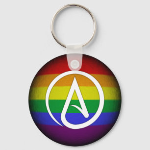 Atheïstisch symbool over regenboog sleutelhanger