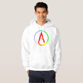 Atheïstisch Symbool Regenboog Hoodie (Voorkant volledig)