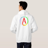 Atheïstisch Symbool Regenboog Hoodie (Achterkant volledig)