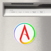 Atheïstisch Symbool Regenboog Magneet (Insitu (Vaatwasser))