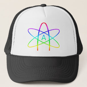 Atheïstisch symbool regenboog trucker pet