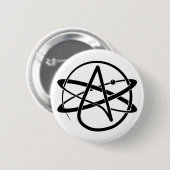 Atheïstisch symbool ronde button 5,7 cm (Voorkant /achterkant)