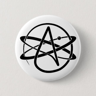 Atheïstisch symbool ronde button 5,7 cm