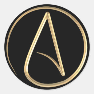 Atheïstisch symbool ronde sticker