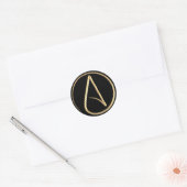 Atheïstisch symbool ronde sticker (Envelop)