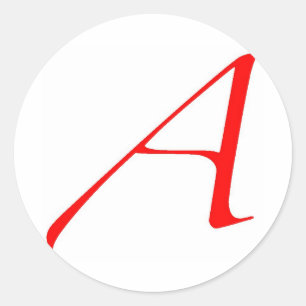 Atheïstisch symbool (rood A) Ronde Sticker