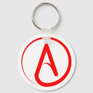 Atheïstisch Symbool Rood Sleutelhanger