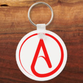 Atheïstisch Symbool Rood Sleutelhanger (Achterkant)