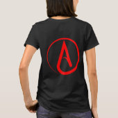 Atheïstisch Symbool Rood T-shirt (Achterkant)