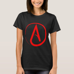 Atheïstisch Symbool Rood T-shirt