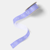 Atheïstisch symbool: wit op periwinkle satijnen lint (Achterkant)
