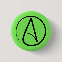 Atheïstisch symbool: zwart op kalkgroen