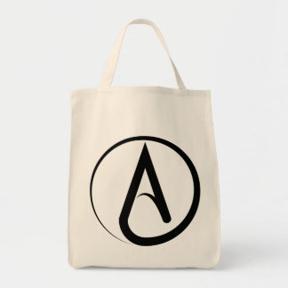 Atheïstisch symbool zwart tote bag
