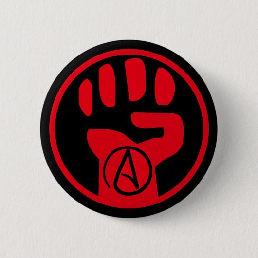 Atheïstische aan/uitknop ronde button 5,7 cm (Voorkant)