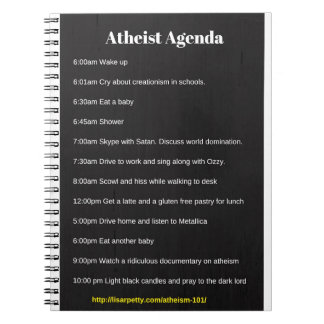 Atheïstische Agenda-notebook Notitieboek