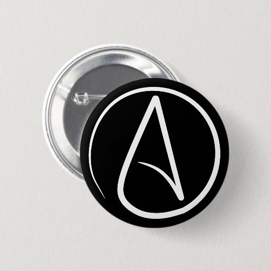 Atheïstische badge ronde button 5,7 cm (Voorkant /achterkant)