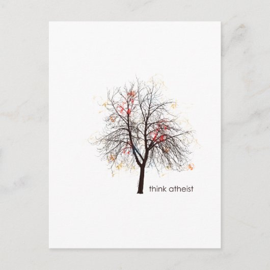 Atheïstische boom briefkaart (Voorkant)